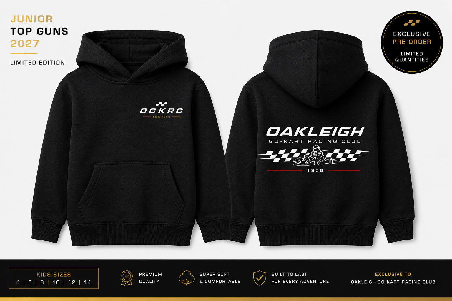 KIDS UNISEX PREMIUM CLUB HOODIE